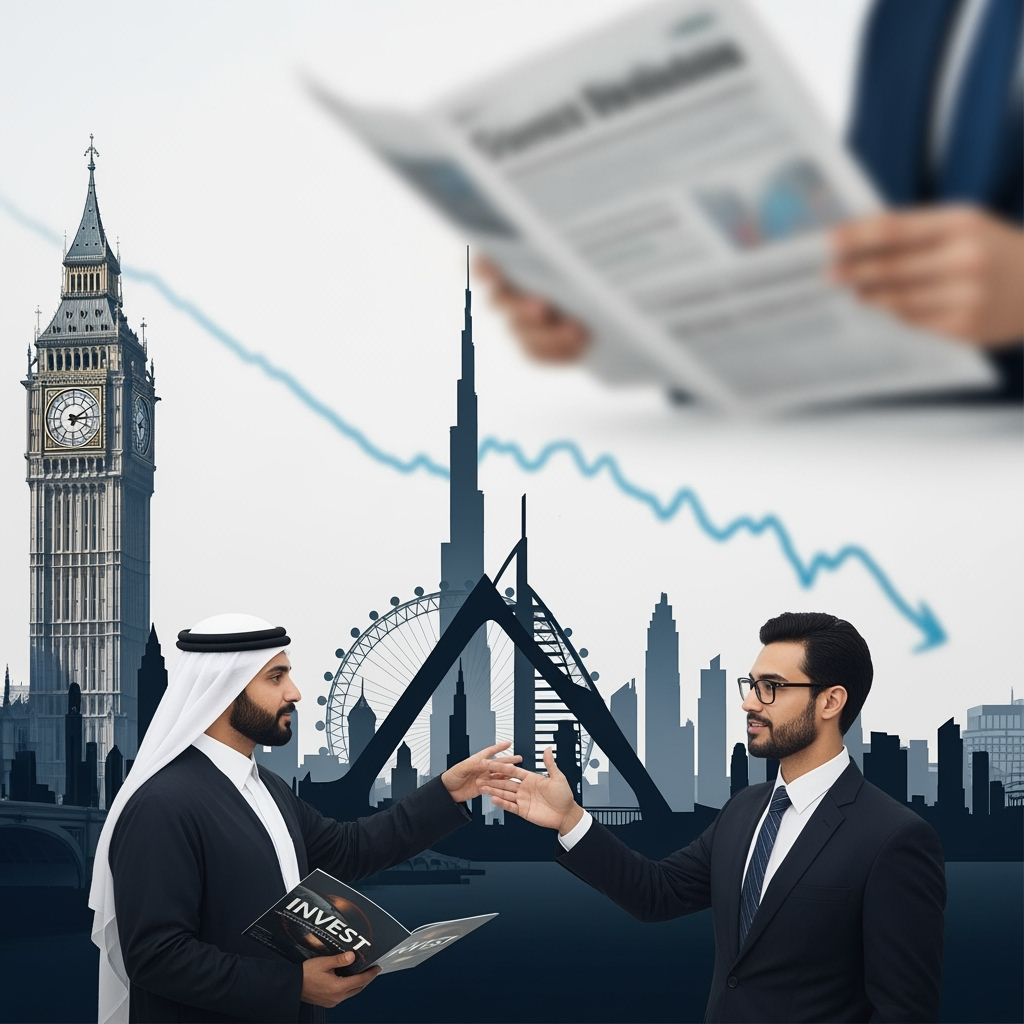 Illustration for: UAE Developers Target UK Investors Amid Weaker Dirham