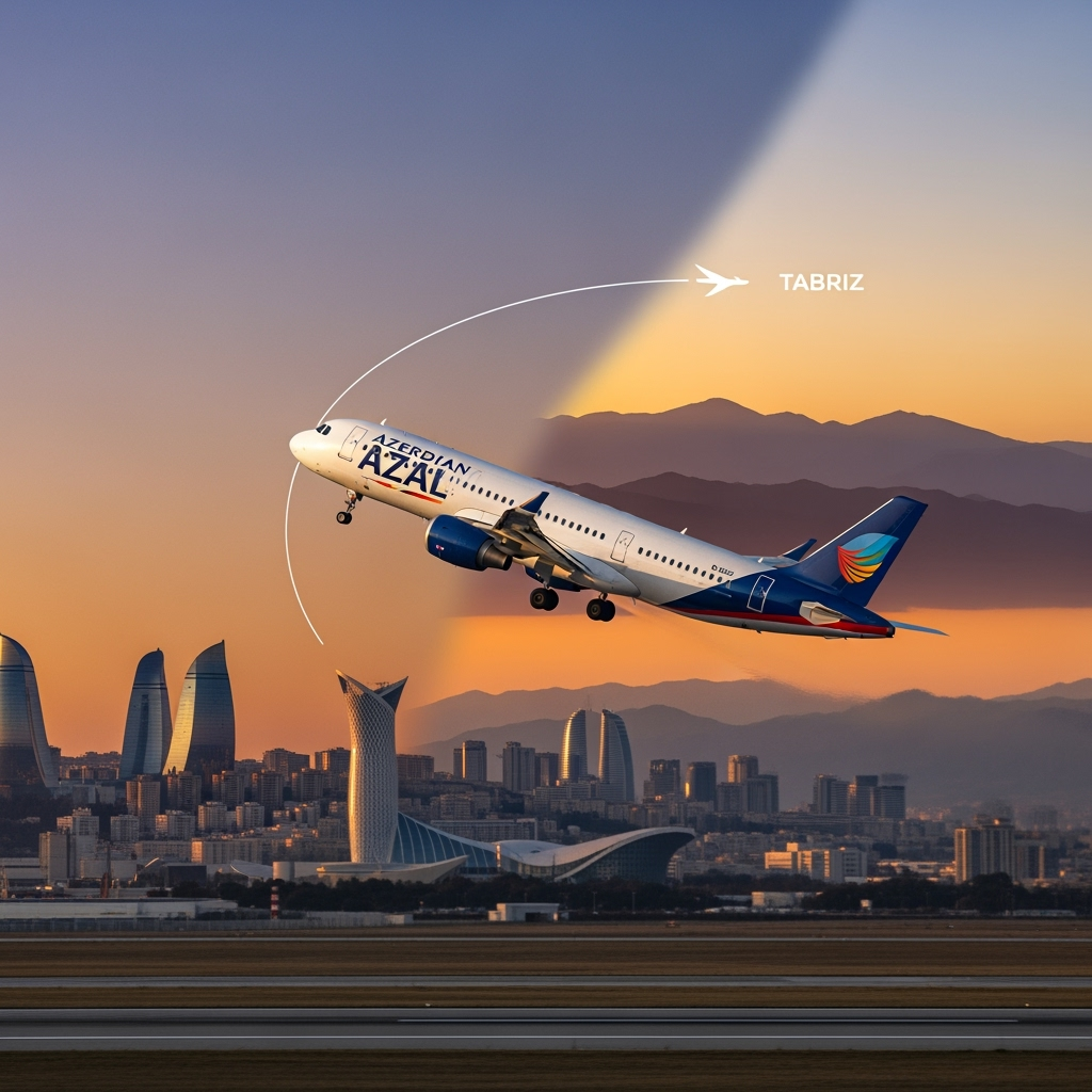 Illustration for: Azerbaijan Resumes Baku-Tabriz Direct Flights