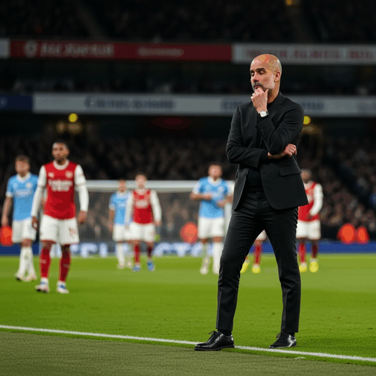 Illustration for: Guardiola's Tactics Under Scrutiny After Arsenal Draw