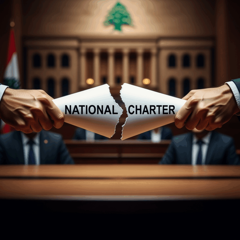 Illustration for: Lebanese Government and National Charter Dispute
