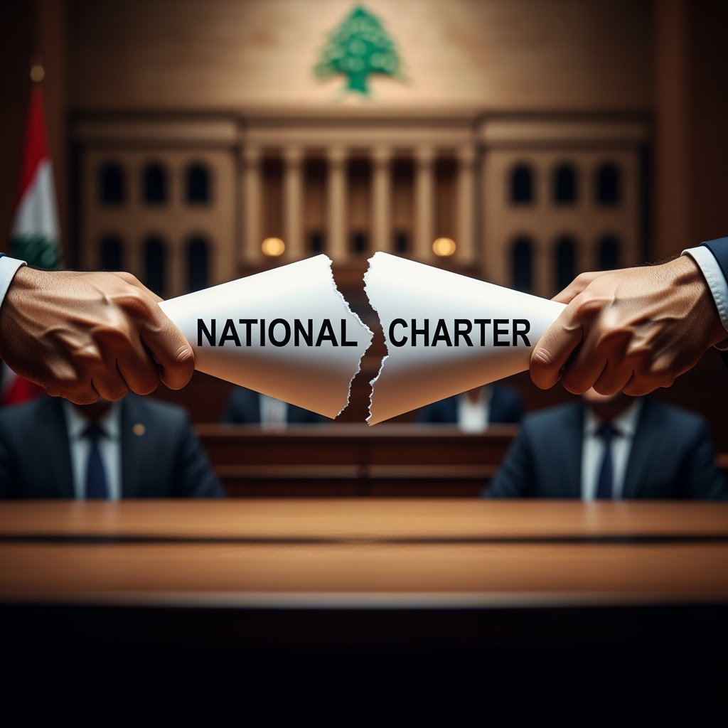 Illustration for: Lebanese Government and National Charter Dispute