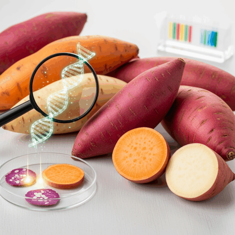 Illustration for: Genetic Breakthrough in Sweet Potatoes