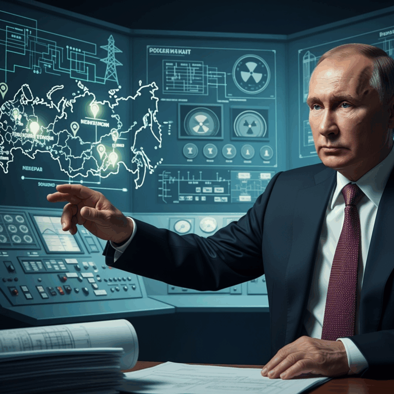 Illustration for: Putin on Russian Nuclear Power Plant Demand