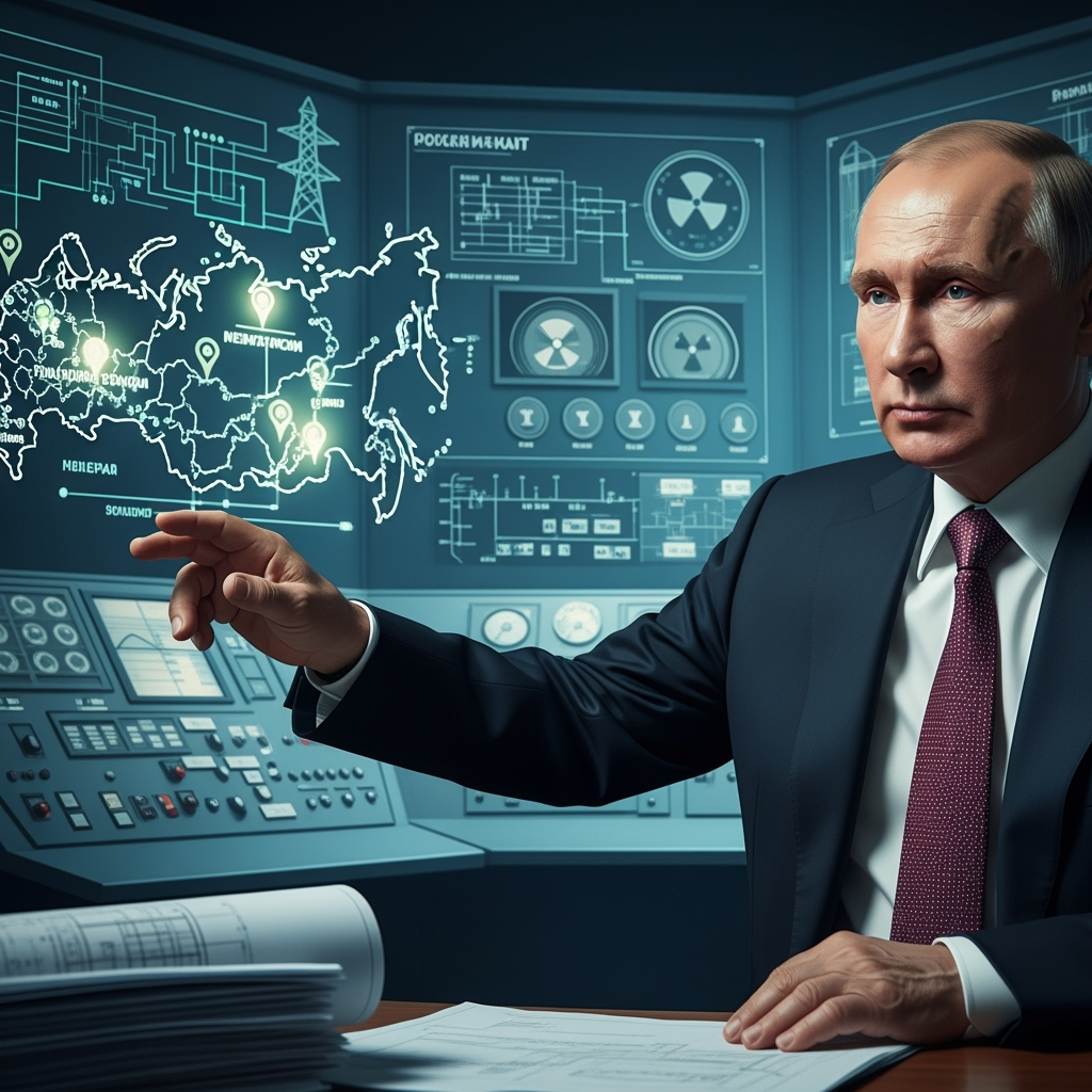 Illustration for: Putin on Russian Nuclear Power Plant Demand