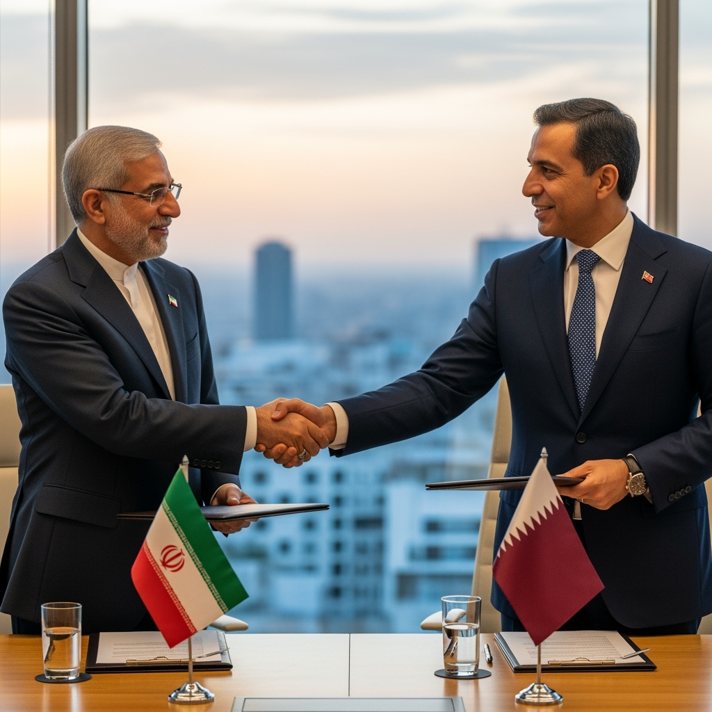 Illustration for: Iran-Qatar Talks Yield Positive Results