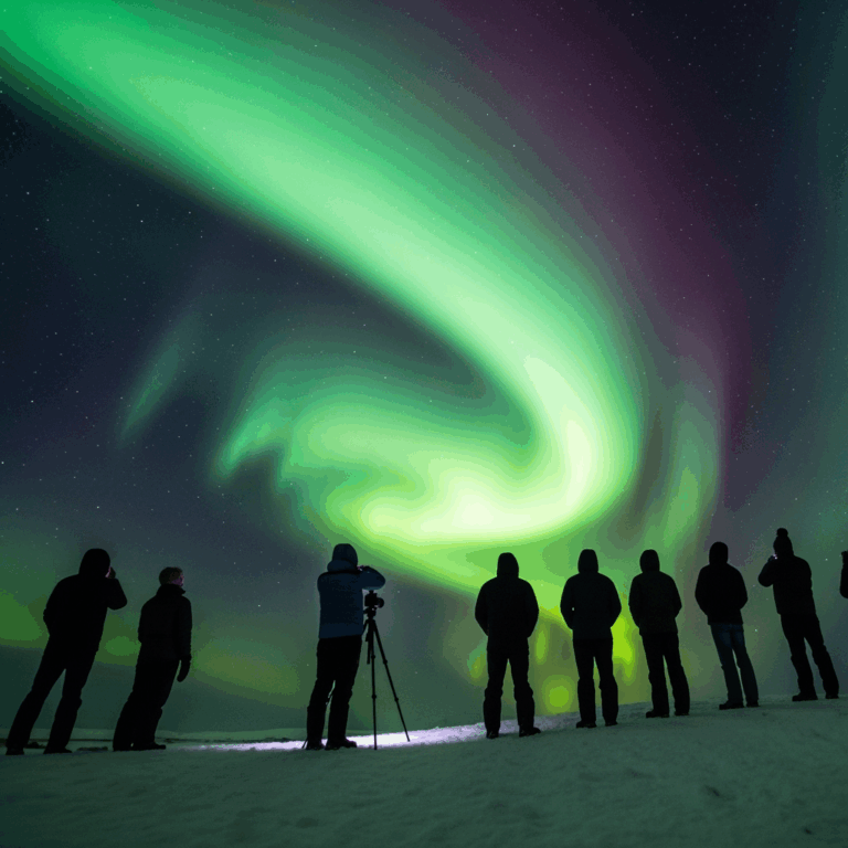 Illustration for: Aurora Sightings During Geomagnetic Storms