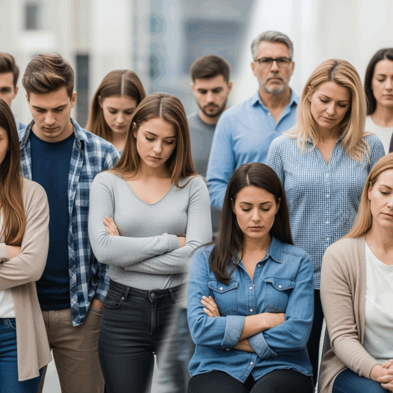 Illustration for: Youth Overtake Middle Age in Peak Unhappiness