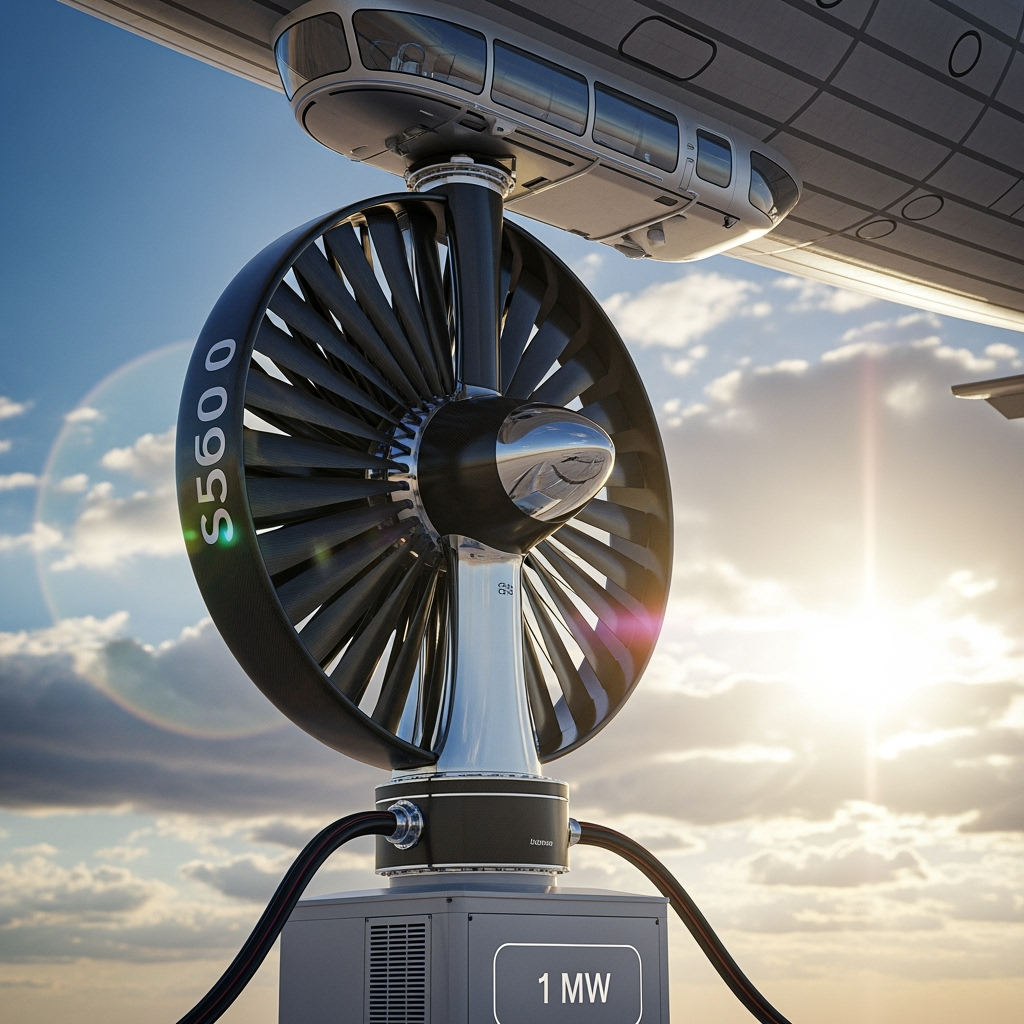 Illustration for: S1500 Airship Turbine Generates 1 Megawatt Power