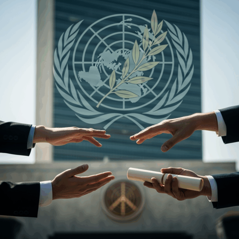 Illustration for: UN Calls for Diplomacy in Gaza Crisis