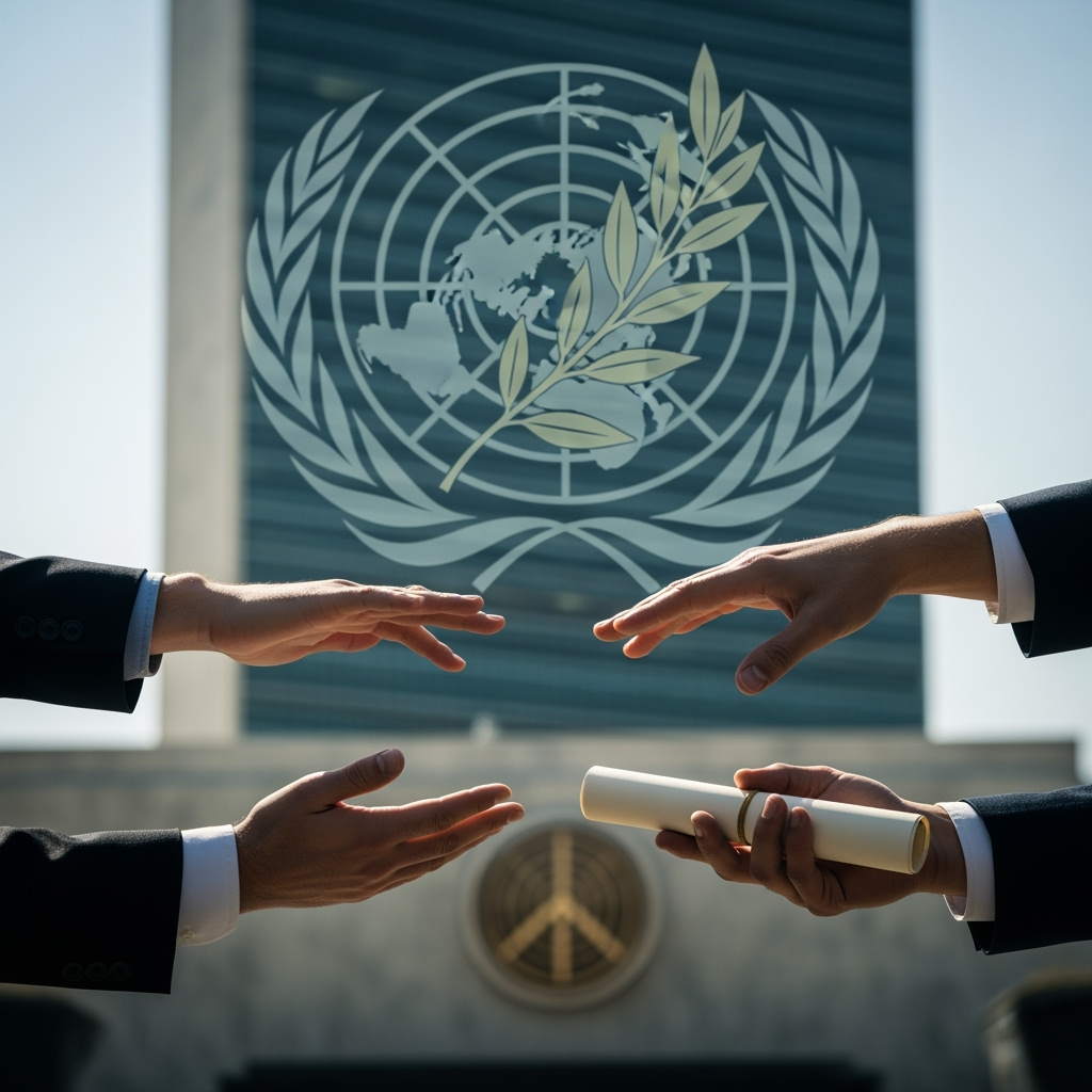 Illustration for: UN Calls for Diplomacy in Gaza Crisis