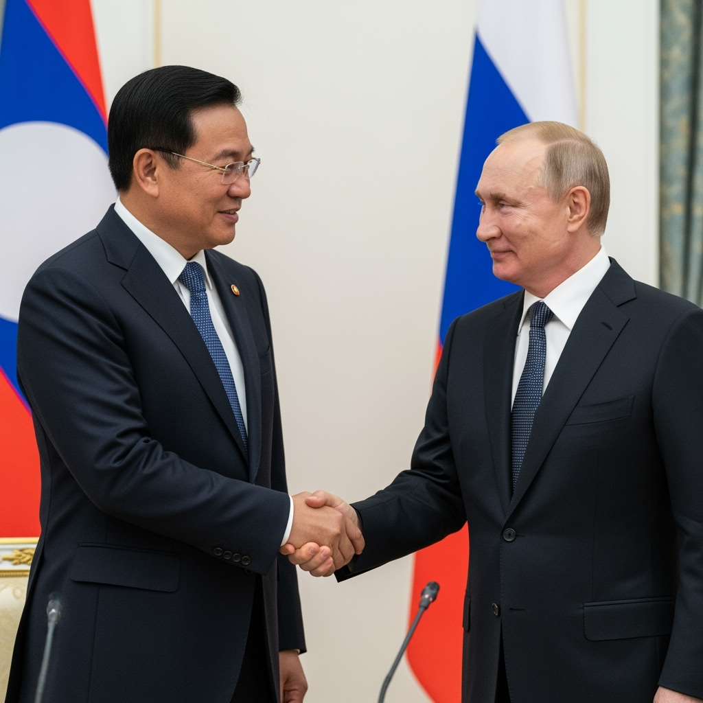 Illustration for: Laos Prime Minister Visits Russia After 38 Years