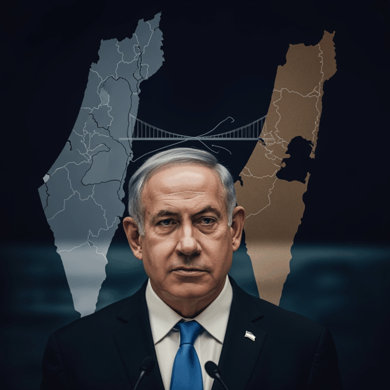 Illustration for: Netanyahu on Gaza and Israel's Position