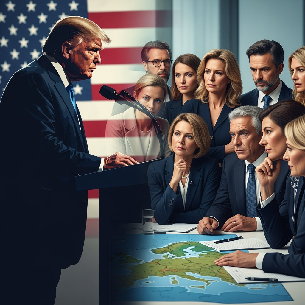 Illustration for: Trump's New Stance Sparks European Concerns