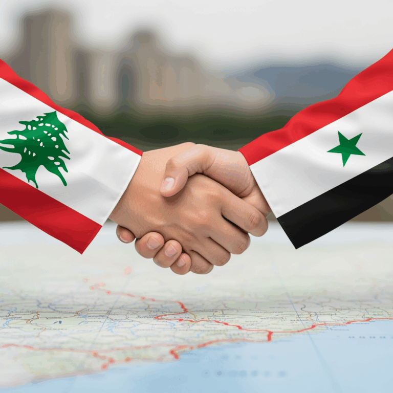 Illustration for: Lebanon and Syria Discuss Cooperation and Border Issues