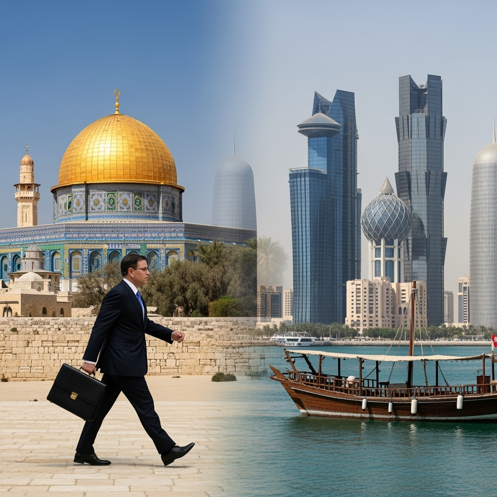 Illustration for: US Secretary Rubio to Visit Qatar After Israel Trip