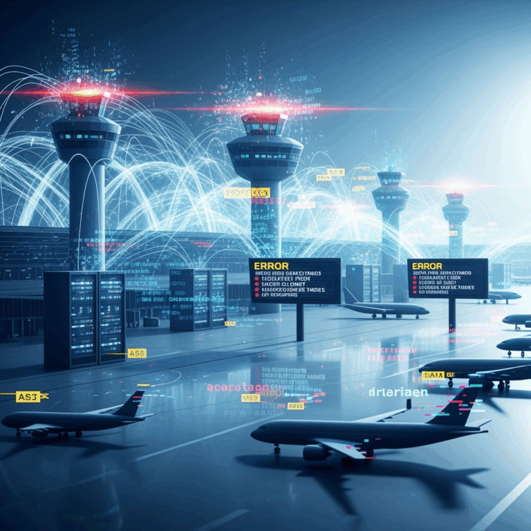 Illustration for: Cyber Attack Disrupts European Airports