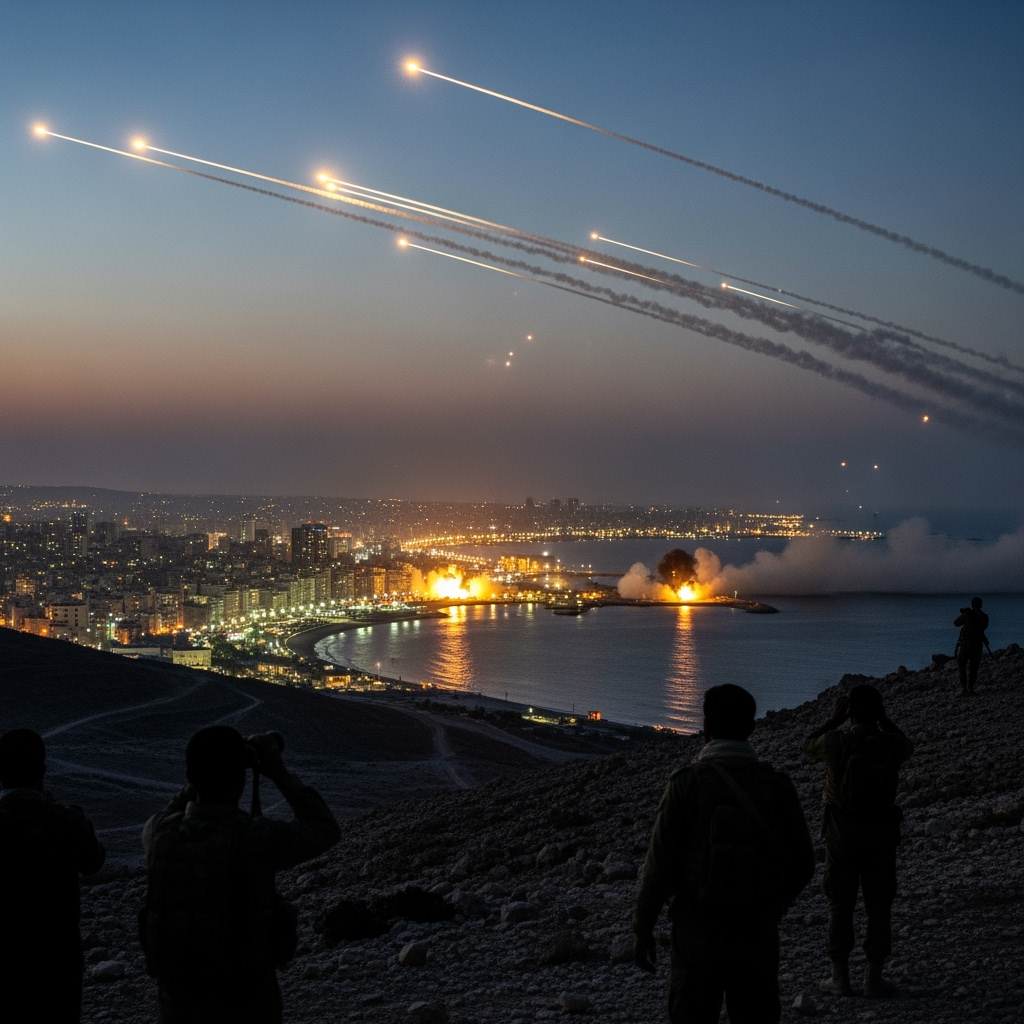 Illustration for: Yemeni Forces Strike Israeli Targets in Jaffa