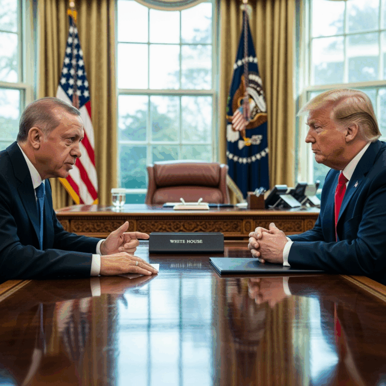 Illustration for: Erdogan and Trump to Discuss Trade and Defense at White House