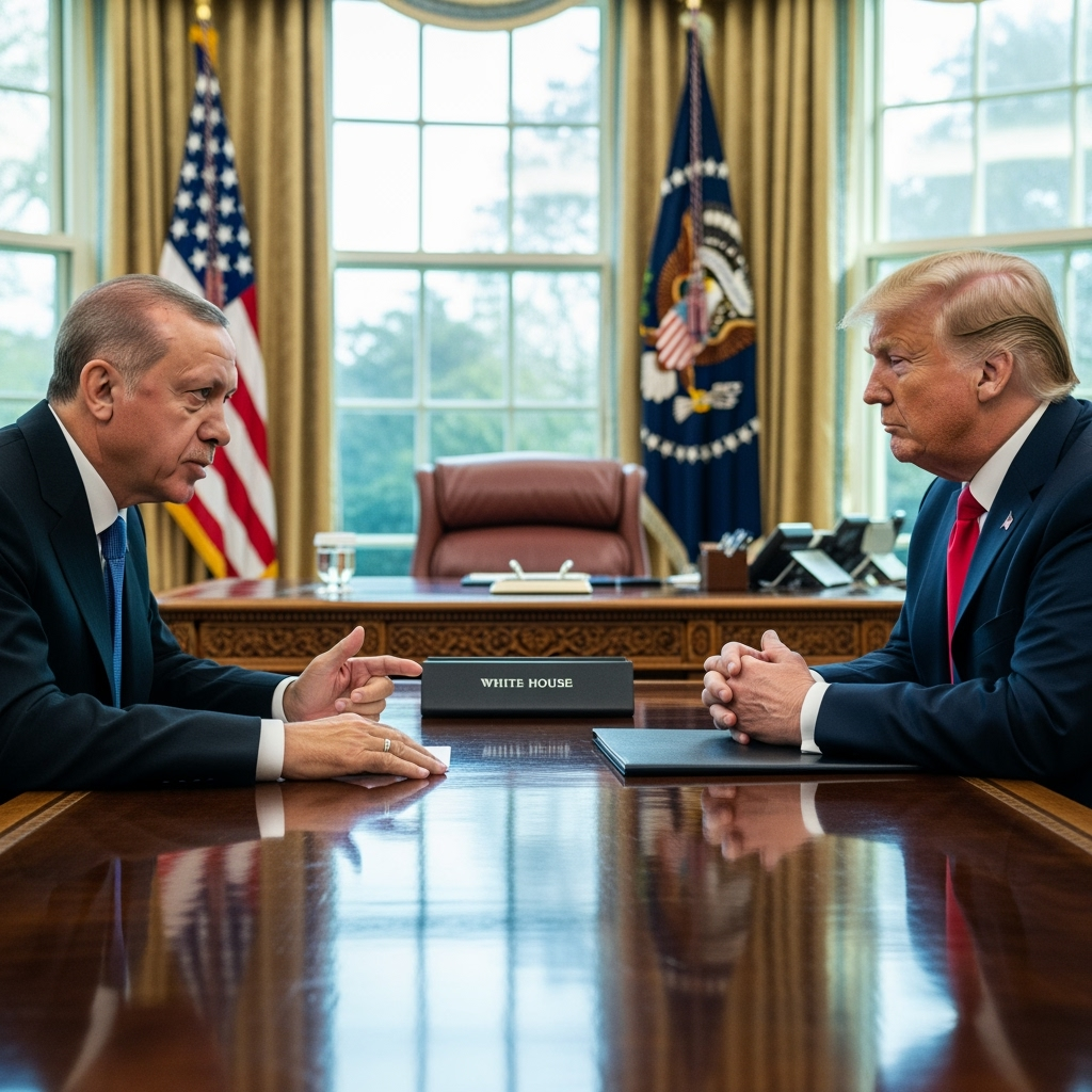 Illustration for: Erdogan and Trump to Discuss Trade and Defense at White House