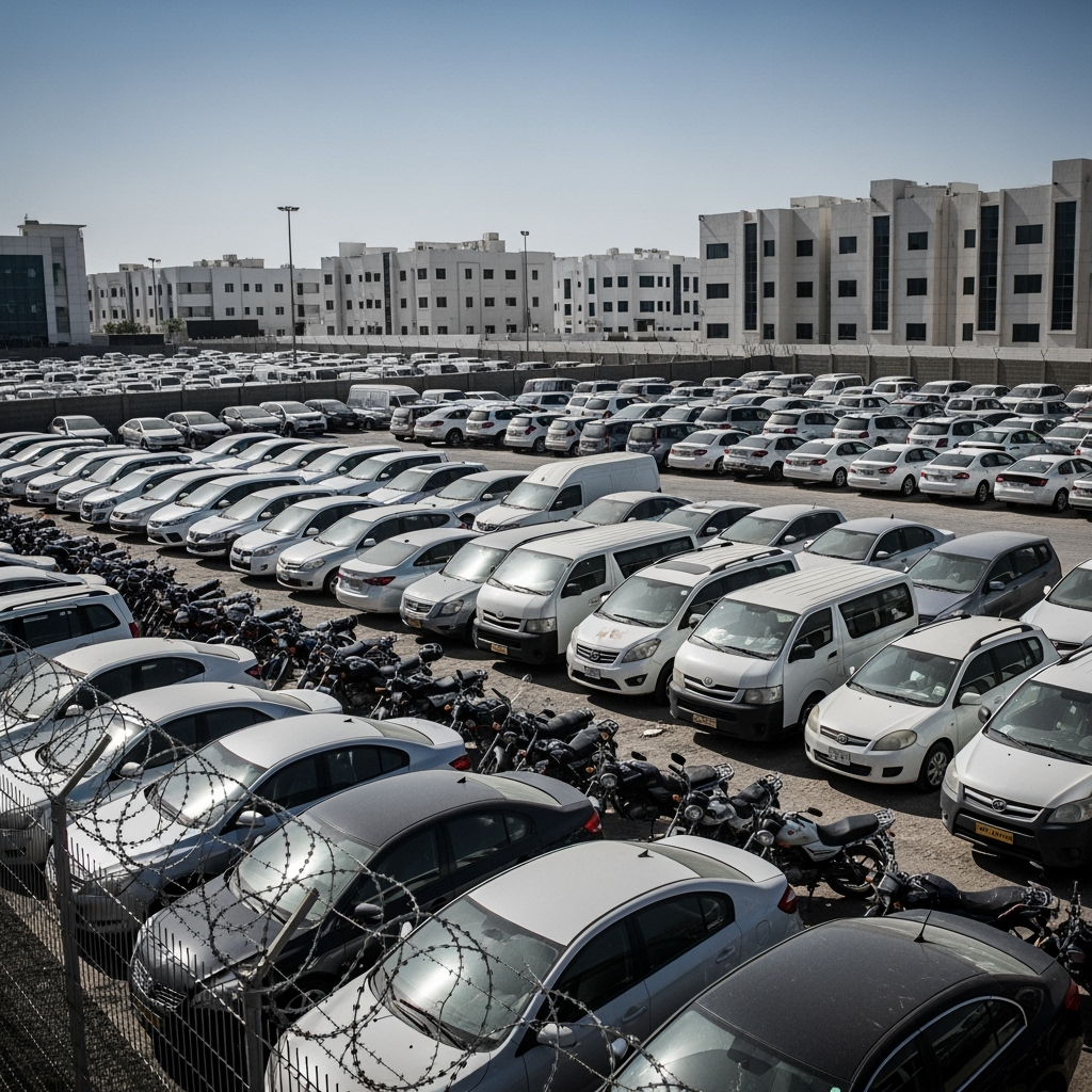 Illustration for: Impounded Vehicles in Sharjah: New Disposal Rules