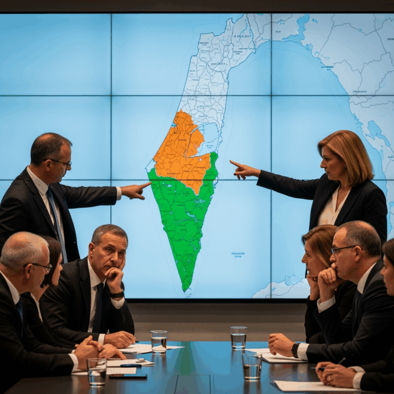Illustration for: Israel Considers West Bank Annexation Amid Tensions