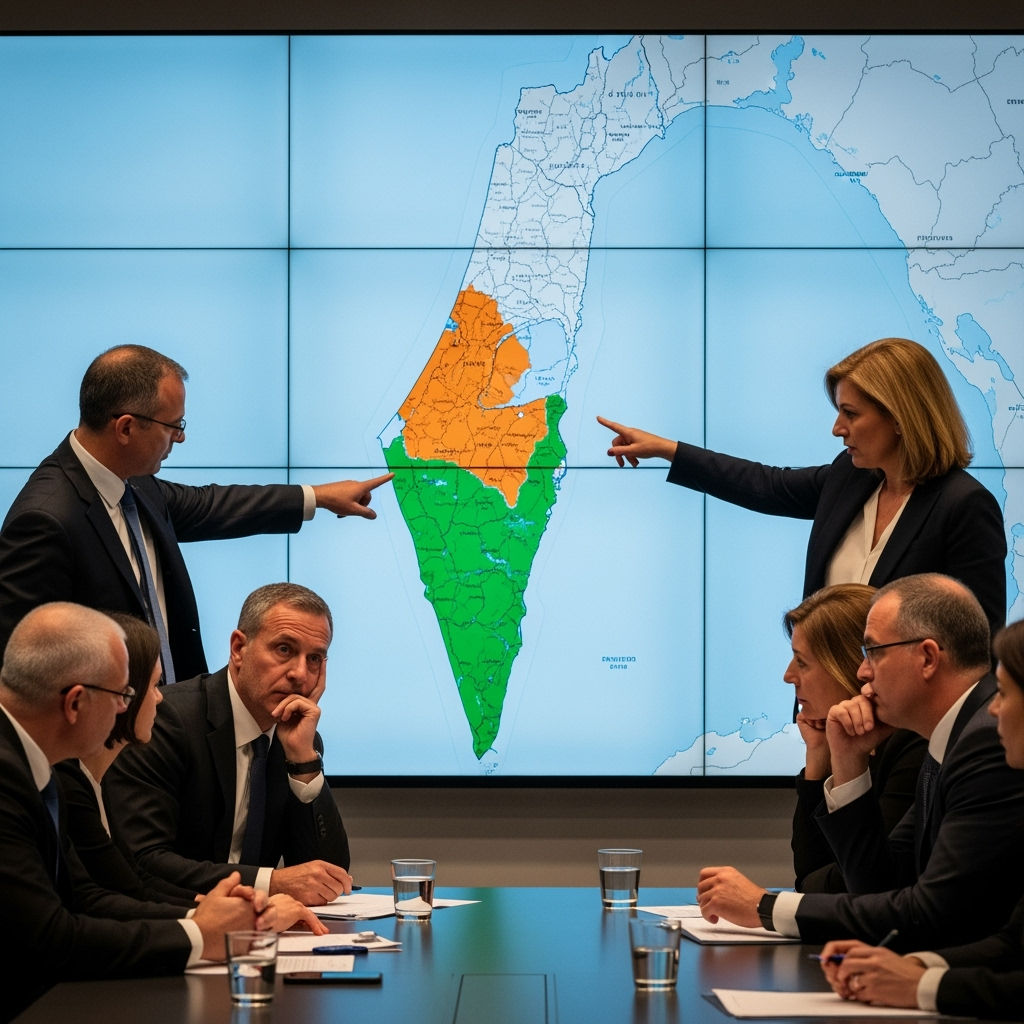 Illustration for: Israel Considers West Bank Annexation Amid Tensions