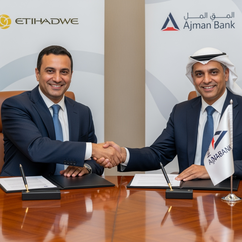 Illustration for: EtihadWE and Ajman Bank Forge Strategic Partnership