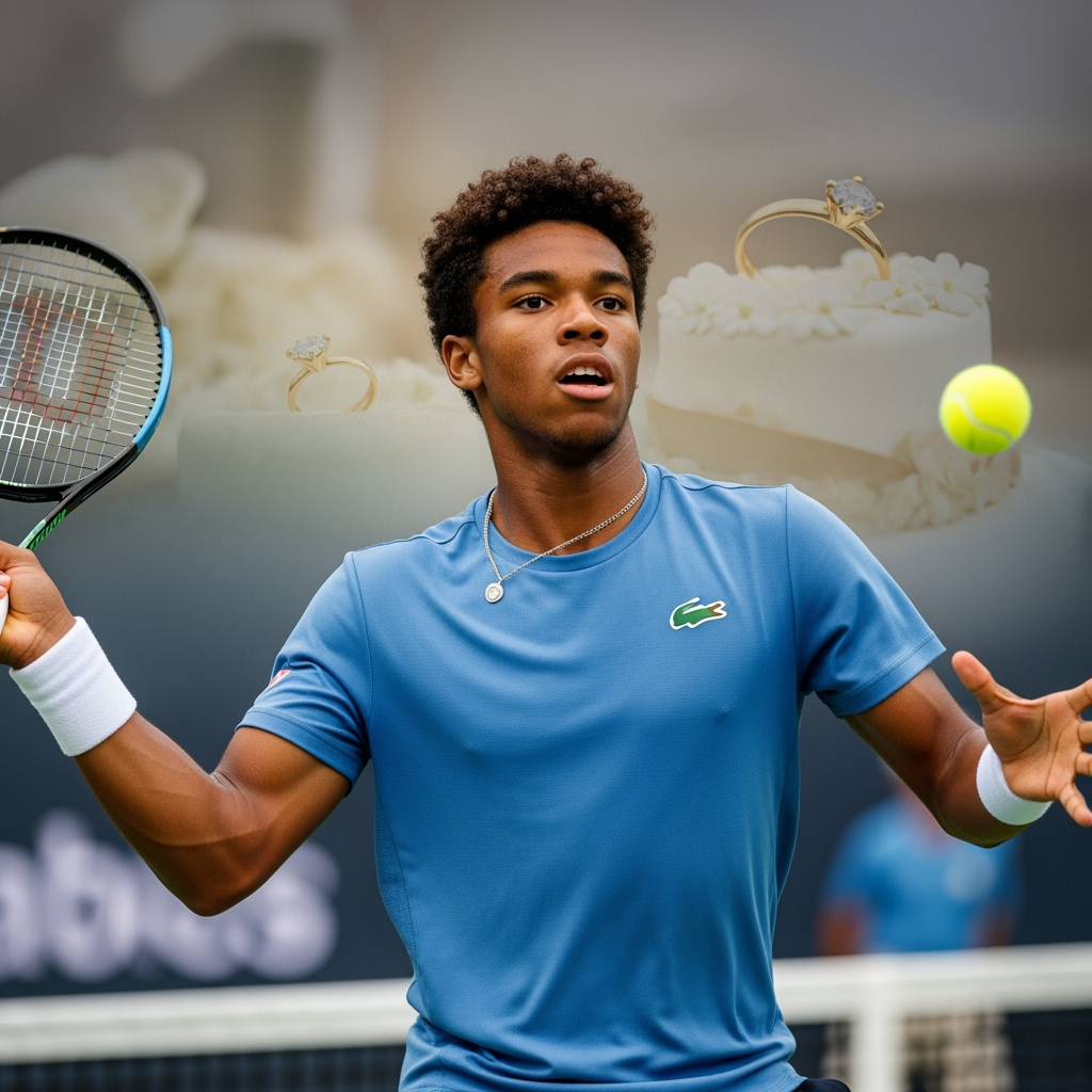 Illustration for: Auger-Aliassime Nears US Open Final, Delays Wedding Plans