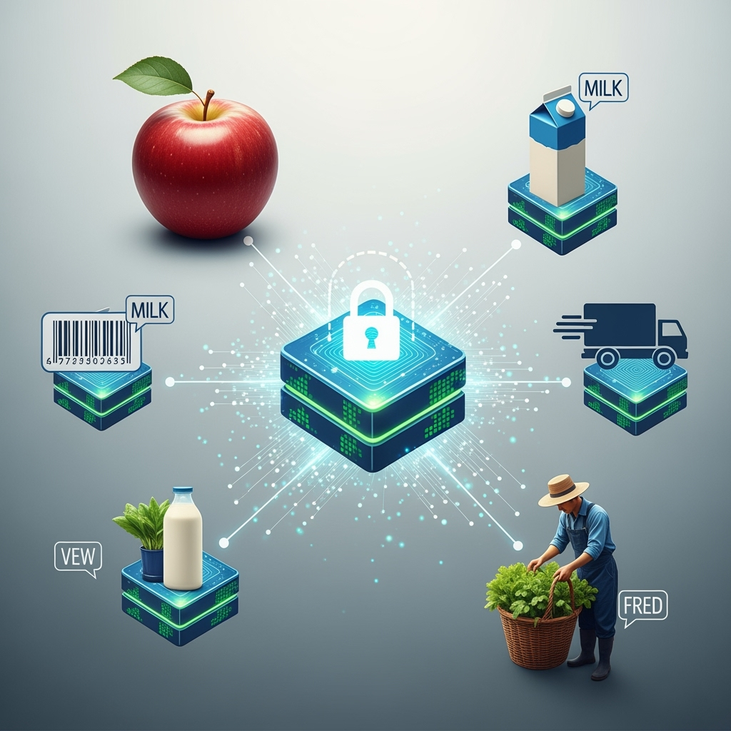 Illustration for: Blockchain Enhances Trust in Food Safety