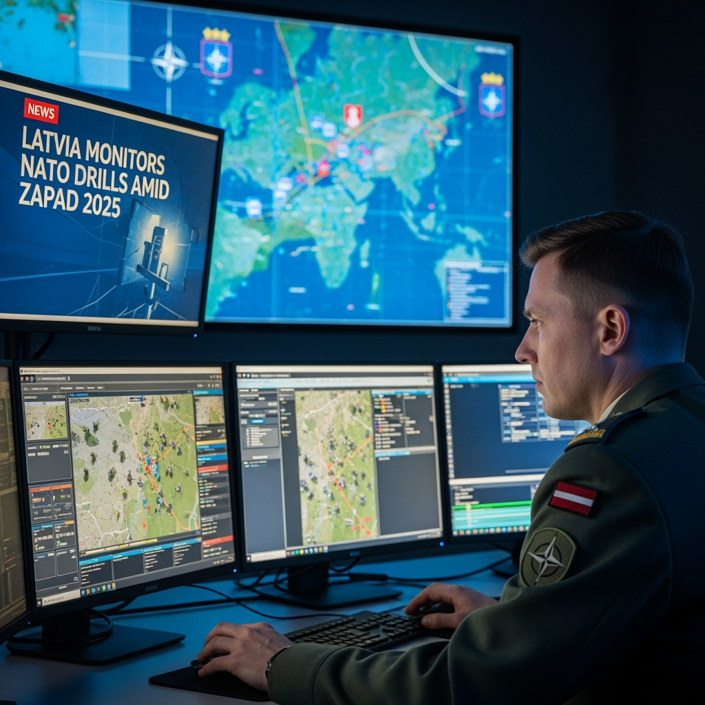 Illustration for: Latvia Monitors NATO Exercises Amid Zapad 2025
