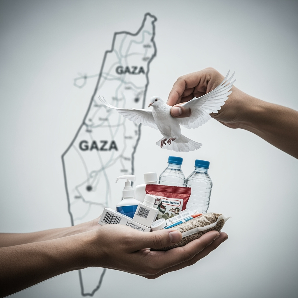 Illustration for: Efforts for Gaza Ceasefire and Humanitarian Aid