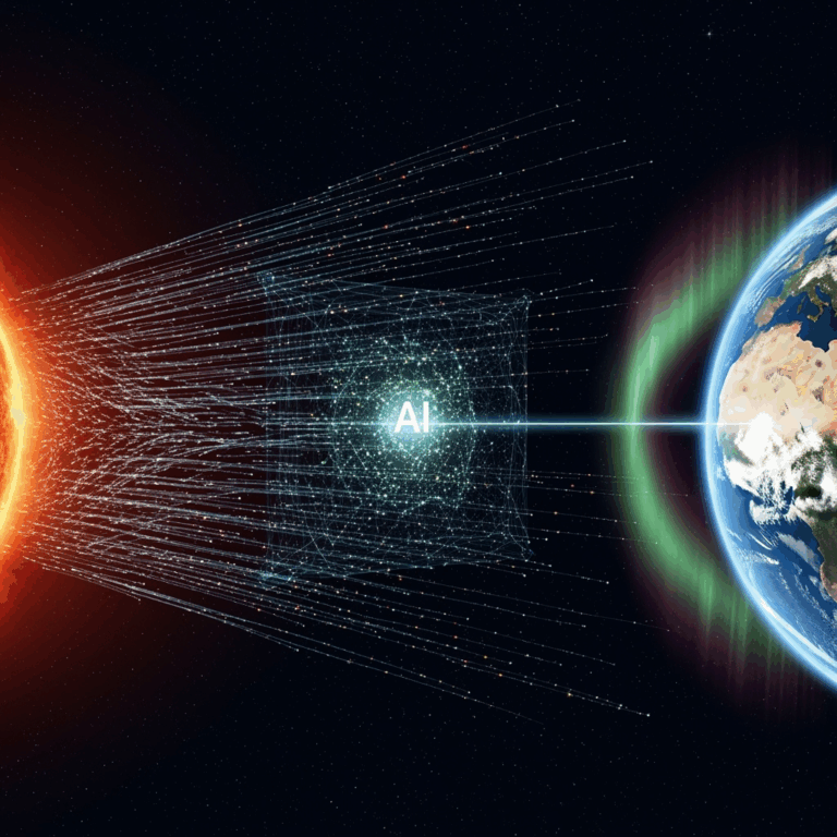 Illustration for: AI Model Boosts Solar Wind Forecast Accuracy