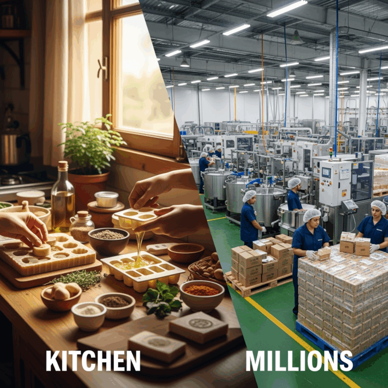 Illustration for: The Camel Soap Factory: From Kitchen to Millions