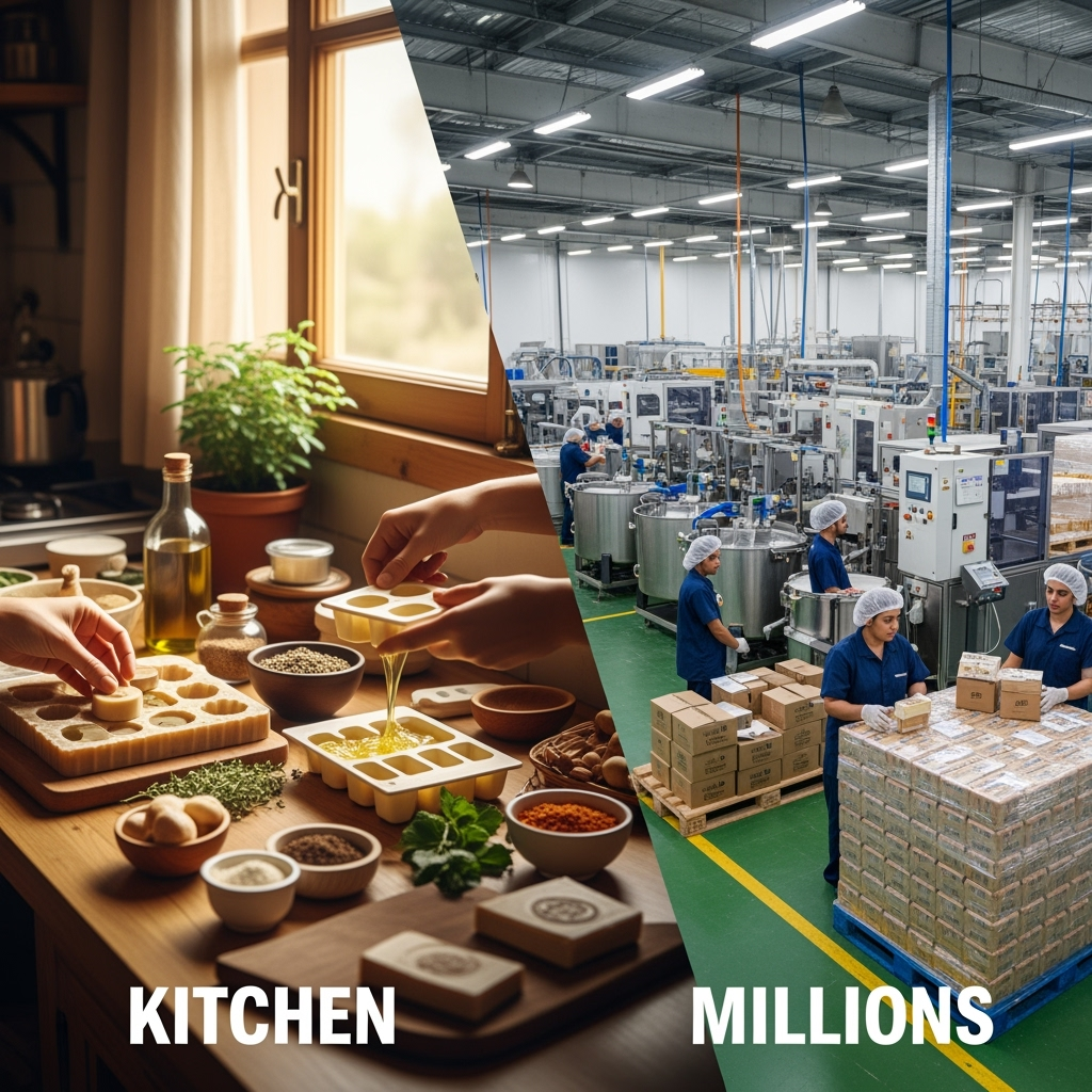 Illustration for: The Camel Soap Factory: From Kitchen to Millions