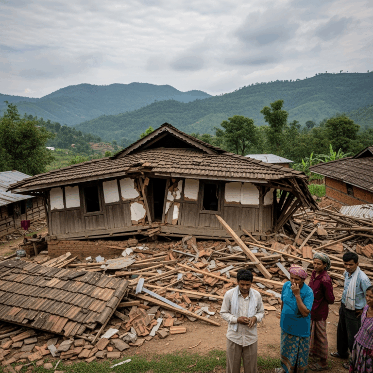 Illustration for: 5.71 Magnitude Earthquake Hits Northeastern India