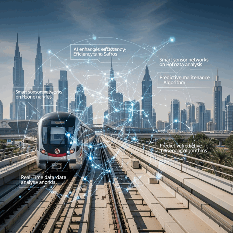 Illustration for: Dubai Metro: AI Enhances Efficiency and Safety
