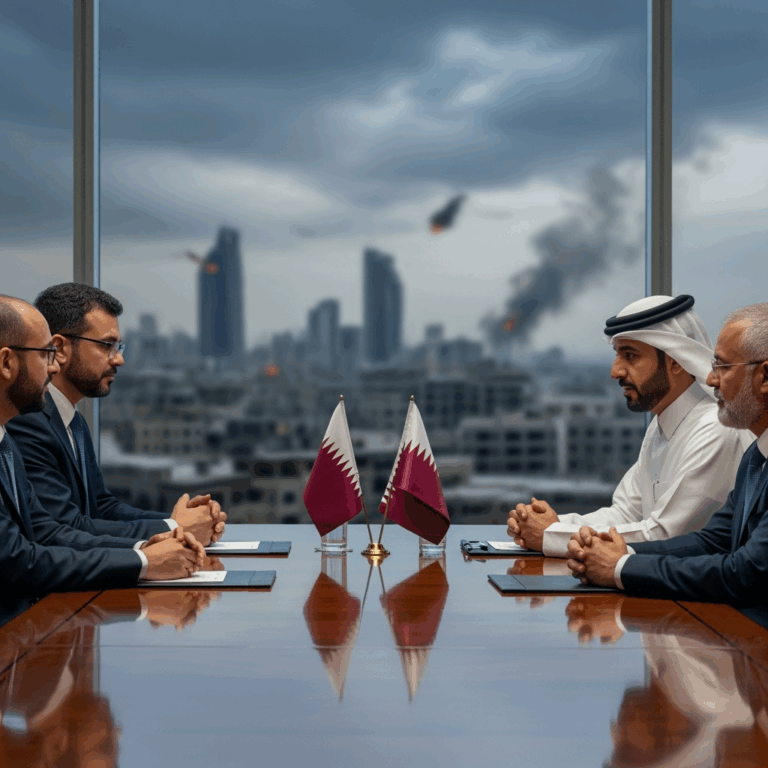 Illustration for: Qatar Persisting in Gaza Mediation Amid Israeli Strikes