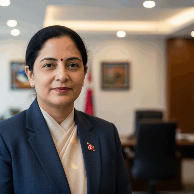 Illustration for: Sushila Karki: Top Pick for Nepal's Interim Leader