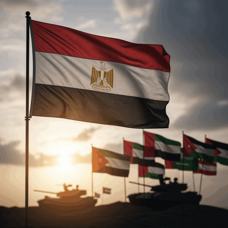 Illustration for: Egypt Calls for Joint Arab Force Amid Regional Tensions
