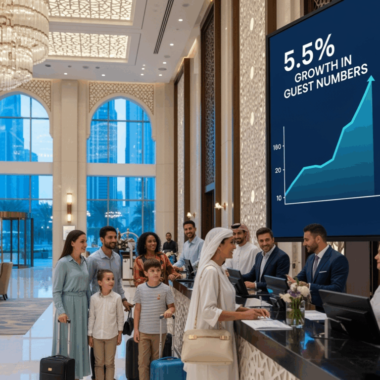 Illustration for: UAE Hotels See 5.5% Growth in Guest Numbers