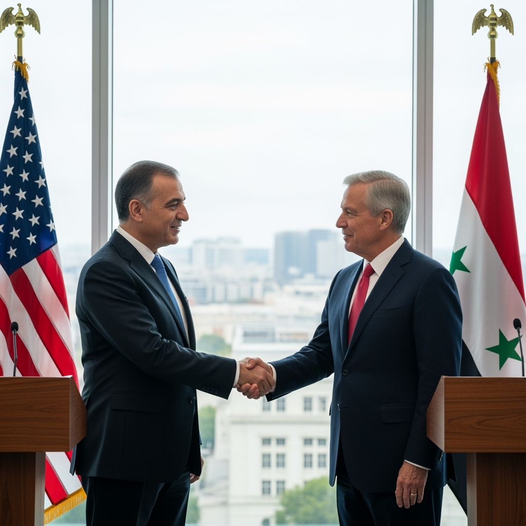 Illustration for: Historic Visit by Syrian Official to the US