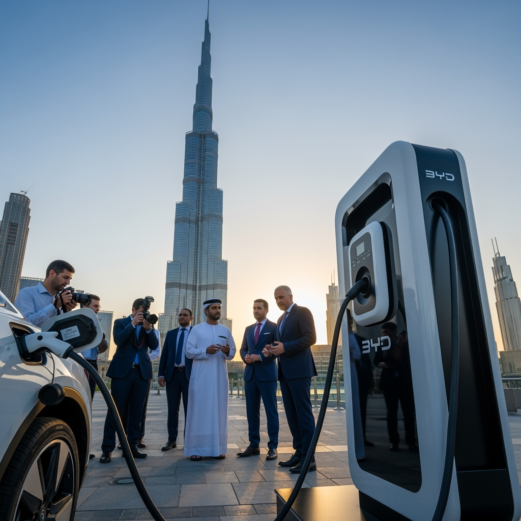 Illustration for: BYD Unveils 5-Minute EV Charger in Dubai
