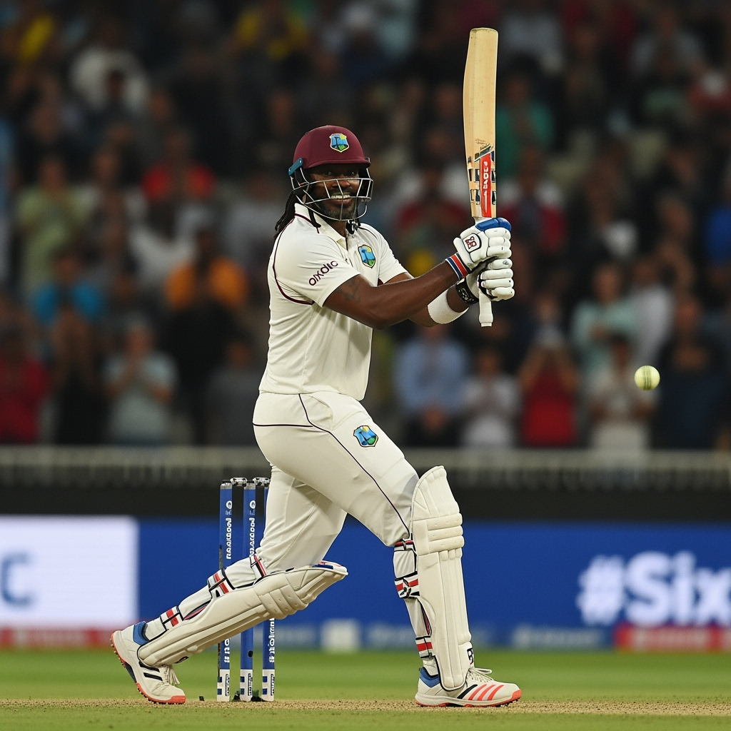 Illustration for: Join the #SIXRChallenge with Chris Gayle