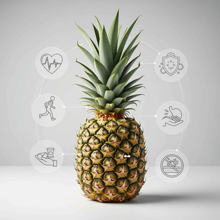 Illustration for: Pineapple: Health Benefits and Precautions
