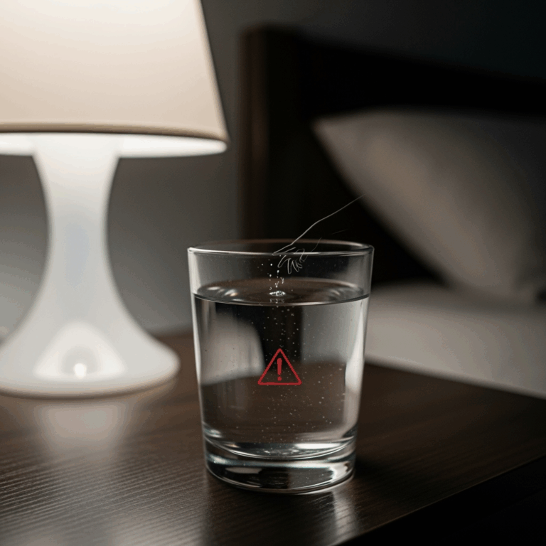 Illustration for: Study Warns Against Leaving Water Exposed Overnight