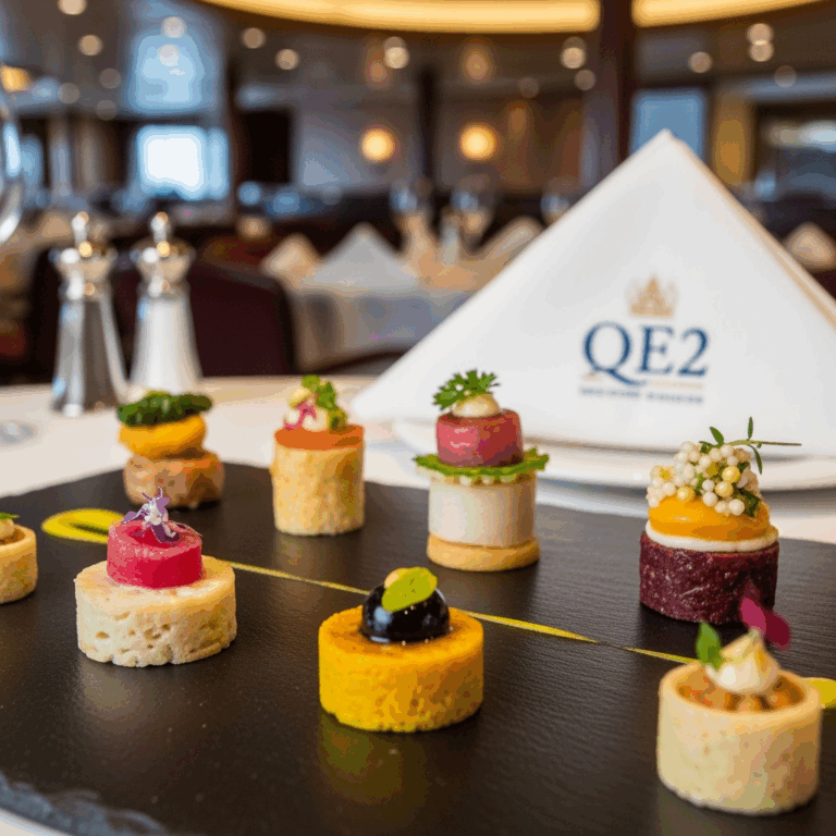 Illustration for: Embark on a Culinary Voyage on the QE2