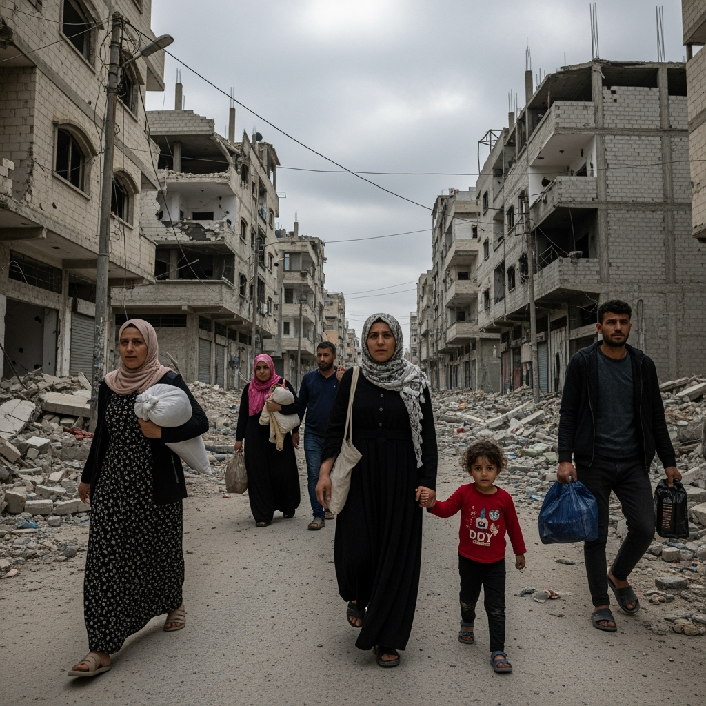 Illustration for: Gaza Faces Humanitarian Crisis Amid Ongoing Conflict