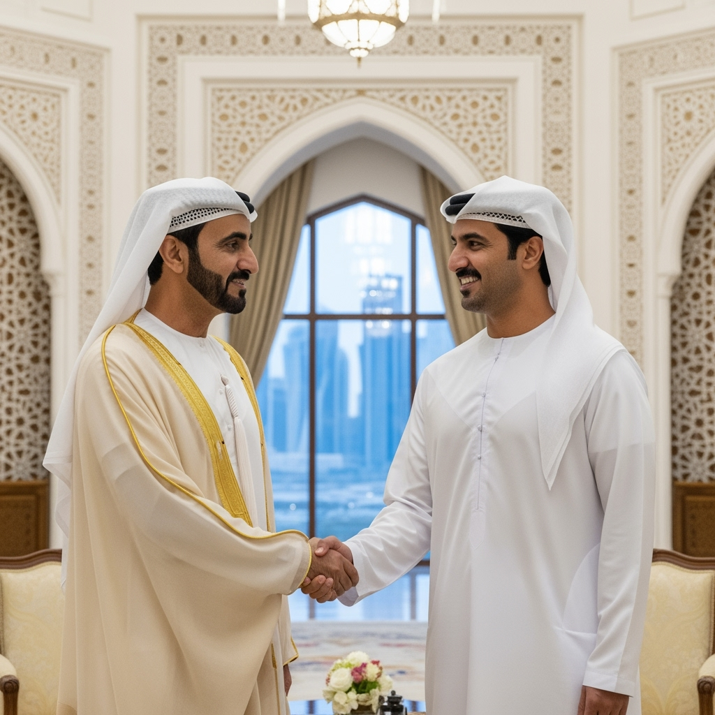 Illustration for: UAE President Visits Qatar Amid Tensions
