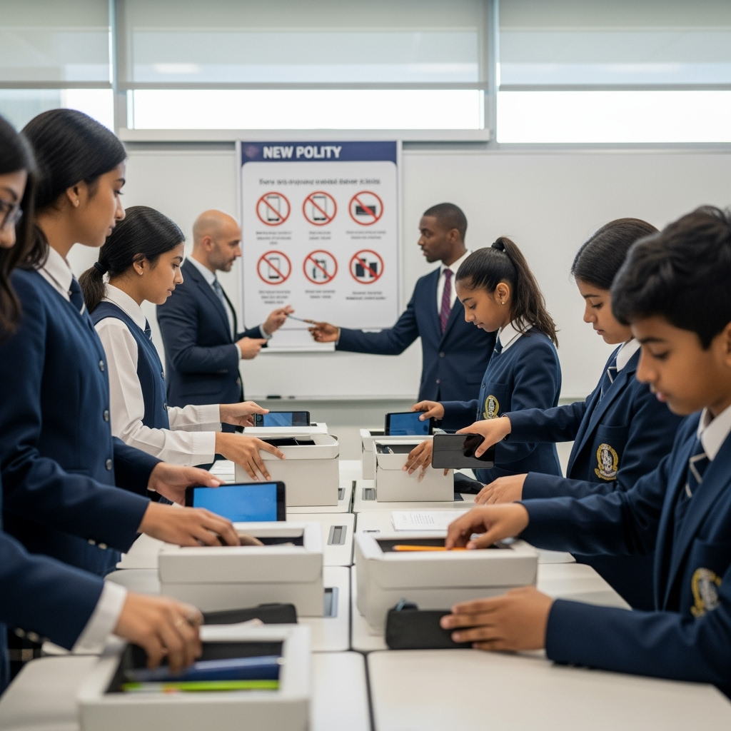 Illustration for: UAE Schools Enforce Stricter Digital Device Policies