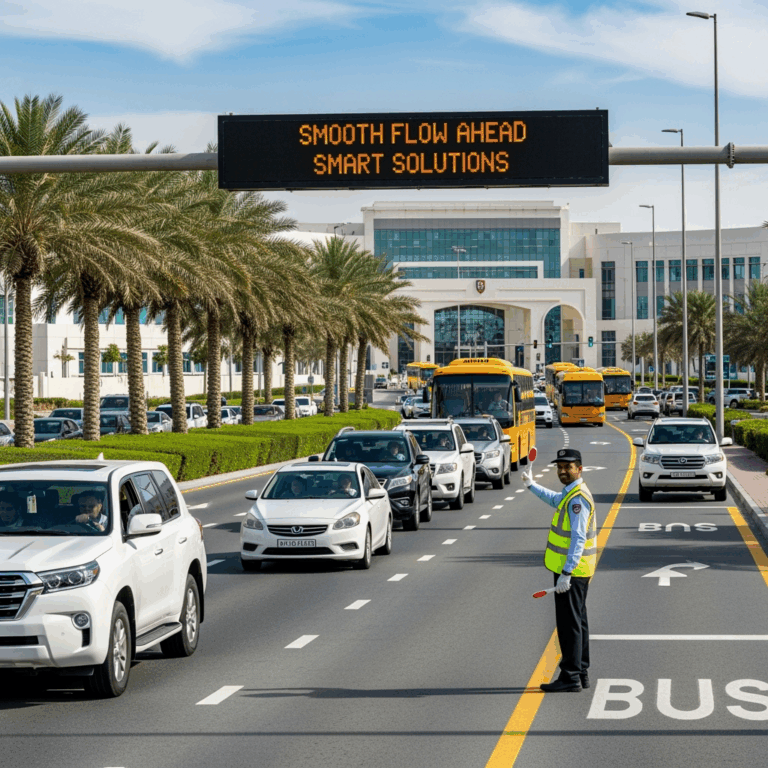 Illustration for: Tackling Dubai School Traffic Challenges